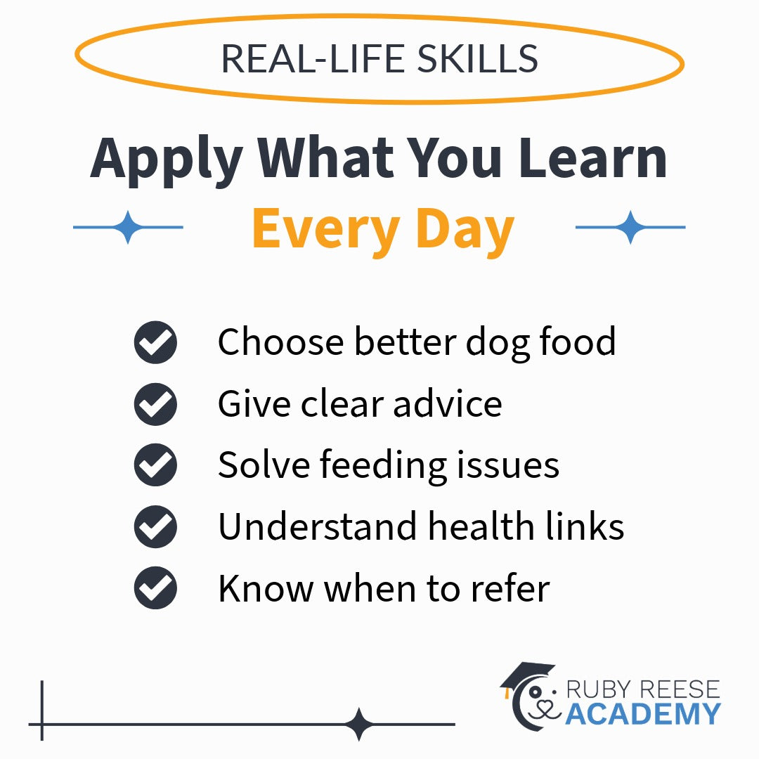 List of real-life skills with a focus on 'Real-Life Skills' and 'Apply What You Learn Every Day' from Ruby Reese Academy.