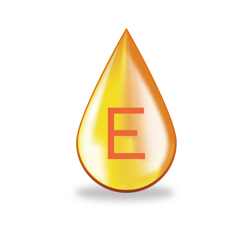 A water droplet shape with a centrally positioned capital letter 